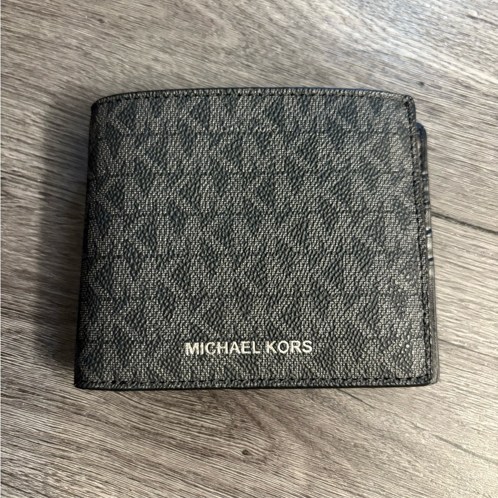 NWT Michael Kors Black Monogram Wallet